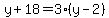 y%2B18=3%28y-2%29