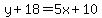 y%2B18=5x%2B10