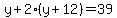 y%2B2%28y%2B12%29=39