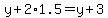 y%2B2%2A1.5=y%2B3