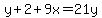y%2B2%2B9x=21y