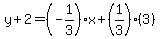 y%2B2=%28-1%2F3%29%2Ax%2B%281%2F3%29%283%29
