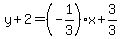 y%2B2=%28-1%2F3%29%2Ax%2B3%2F3