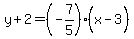 y%2B2=%28-7%2F5%29%28x-3%5E%22%22%29