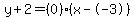 y%2B2=%280%29%28x--3%29