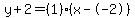 y%2B2=%281%29%28x--2%29