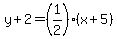y%2B2=%281%2F2%29%28x%2B5%29