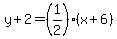 y%2B2=%281%2F2%29%28x%2B6%29