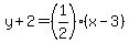 y%2B2=%281%2F2%29%28x-3%29