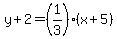 y%2B2=%281%2F3%29%2A%28x%2B5%29