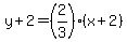y%2B2=%282%2F3%29%28x%2B2%29