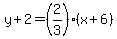 y%2B2=%282%2F3%29%28x%2B6%29