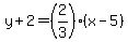 y%2B2=%282%2F3%29%28x-5%29