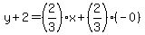 y%2B2=%282%2F3%29x%2B%282%2F3%29%28-0%29