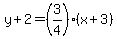 y%2B2=%283%2F4%29%28x%2B3%29