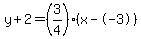 y%2B2=%283%2F4%29%28x--3%29