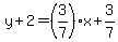 y%2B2=%283%2F7%29x%2B3%2F7