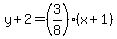 y%2B2=%283%2F8%29%28x%2B1%29