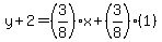 y%2B2=%283%2F8%29x%2B%283%2F8%29%281%29