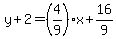 y%2B2=%284%2F9%29x%2B16%2F9