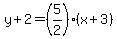 y%2B2=%285%2F2%29%28x%2B3%29