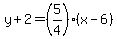 y%2B2=%285%2F4%29%28x-6%29