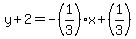 y%2B2=-%281%2F3%29x%2B%281%2F3%29