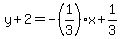y%2B2=-%281%2F3%29x%2B1%2F3