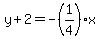 y%2B2=-%281%2F4%29x