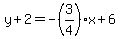y%2B2=-%283%2F4%29x%2B6