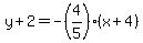 y%2B2=-%284%2F5%29%28x%2B4%29