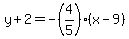 y%2B2=-%284%2F5%29%28x-9%29
