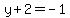 y%2B2=-1