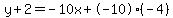 y%2B2=-10x%2B-10%28-4%29