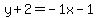 y%2B2=-1x-1