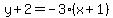 y%2B2=-3%28x%2B1%29