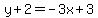 y%2B2=-3x%2B3