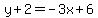 y%2B2=-3x%2B6