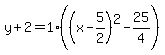 y%2B2=1%28%28x-5%2F2%29%5E2-25%2F4%29