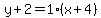 y%2B2=1%28x%2B4%29