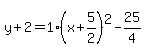 y%2B2=1%28x%2B5%2F2%29%5E2-25%2F4