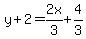 y%2B2=2x%2F3%2B4%2F3