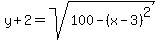 y%2B2=sqrt%28100-%28x-3%29%5E2%29