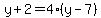 y%2B2++=+4%28y-7%29