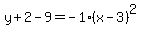 y%2B2-9=-1%2A%28x-3%29%5E2