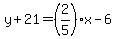 y%2B21=%282%2F5%29x-6