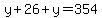 y%2B26%2By=354