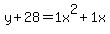y%2B28=1+x%5E2%2B1+x
