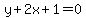y%2B2x%2B1+=+0