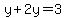 y%2B2y=3